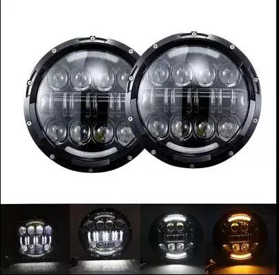 7 Inch 60W LED Headlight With DRL Daytime Running Light High Low Beam Amber Turn Signal In stock with Supplier 7 to 14 days