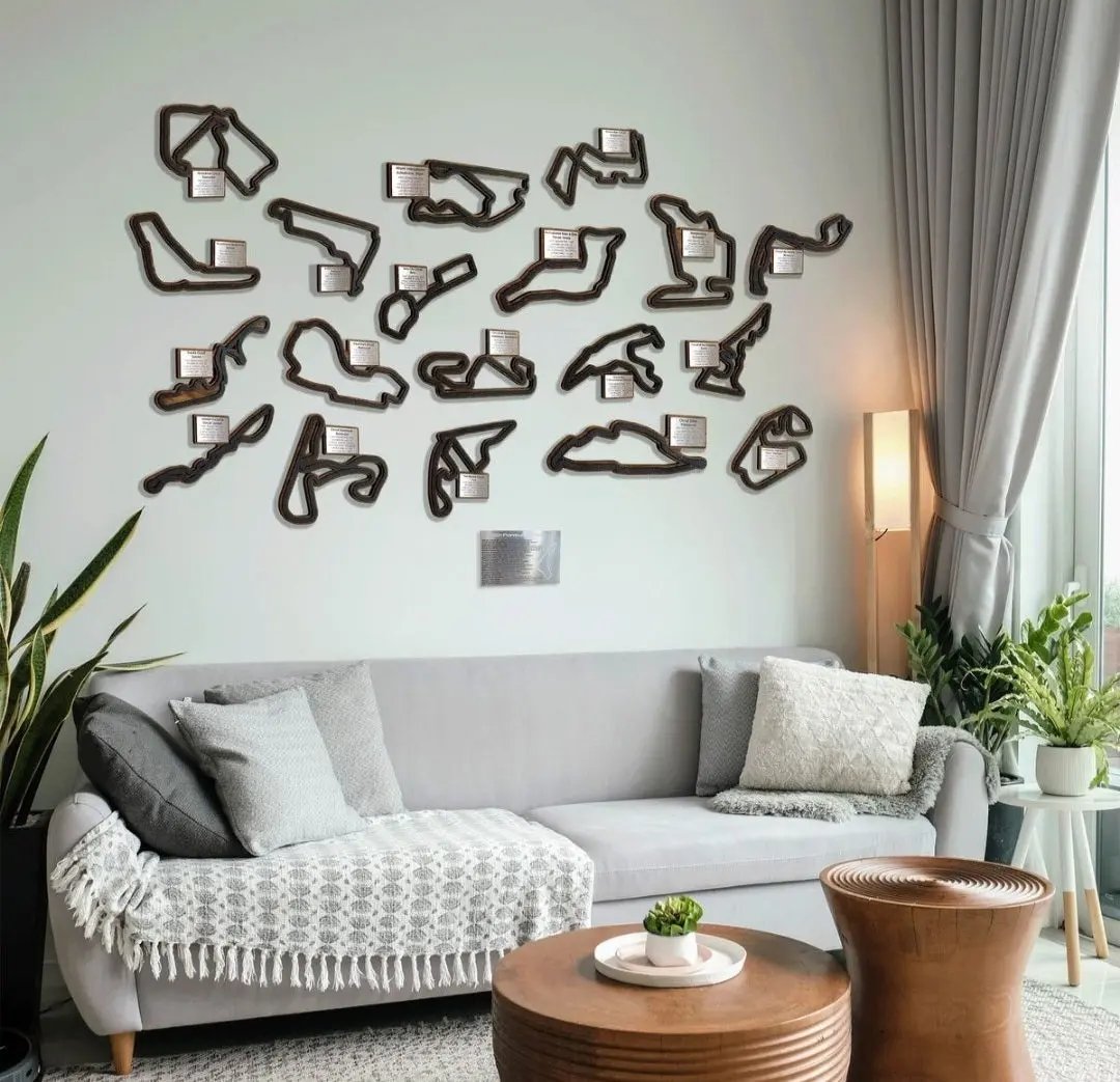 2023 Formula One Self Adhesive Wall Mounted Tracks Collection - Set of 24 Retrofitters RSA