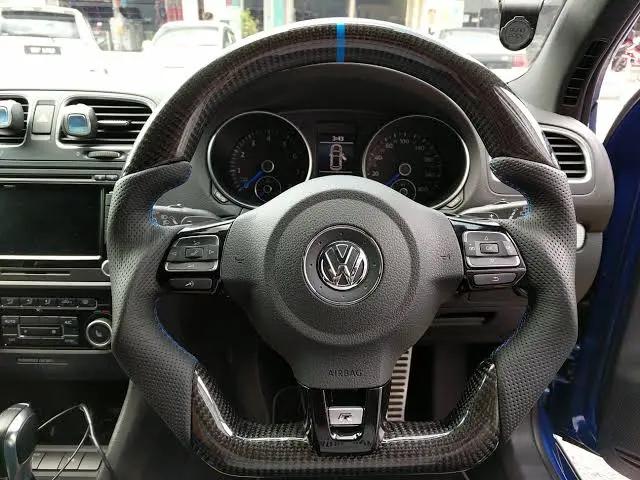 Carbon Fiber Steering Wheel Volkswagen mk6 Gti / R / Scirocco / Polo (Airbag cover excl ) Made on order 6 to 8 weeks