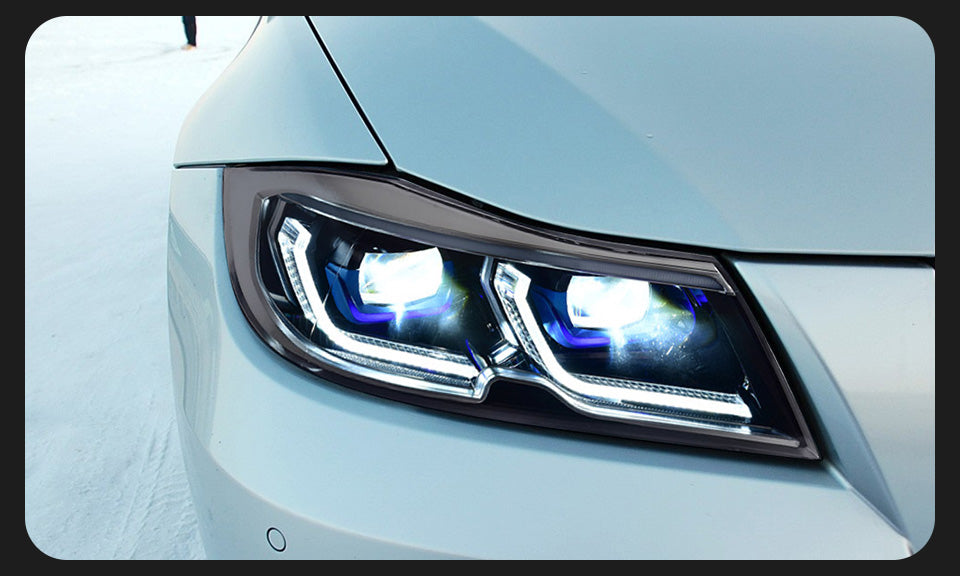 BMW E90 LED Headlight 2005-2012 Headlights 320i 325i 318i DRL Turn Signal High Beam Angel Eye Projector Lens