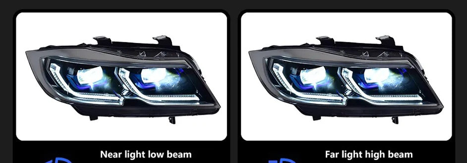 BMW E90 LED Headlight 2005-2012 Headlights 320i 325i 318i DRL Turn Signal High Beam Angel Eye Projector Lens