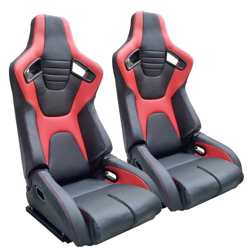Reclinable racing Seats and rails