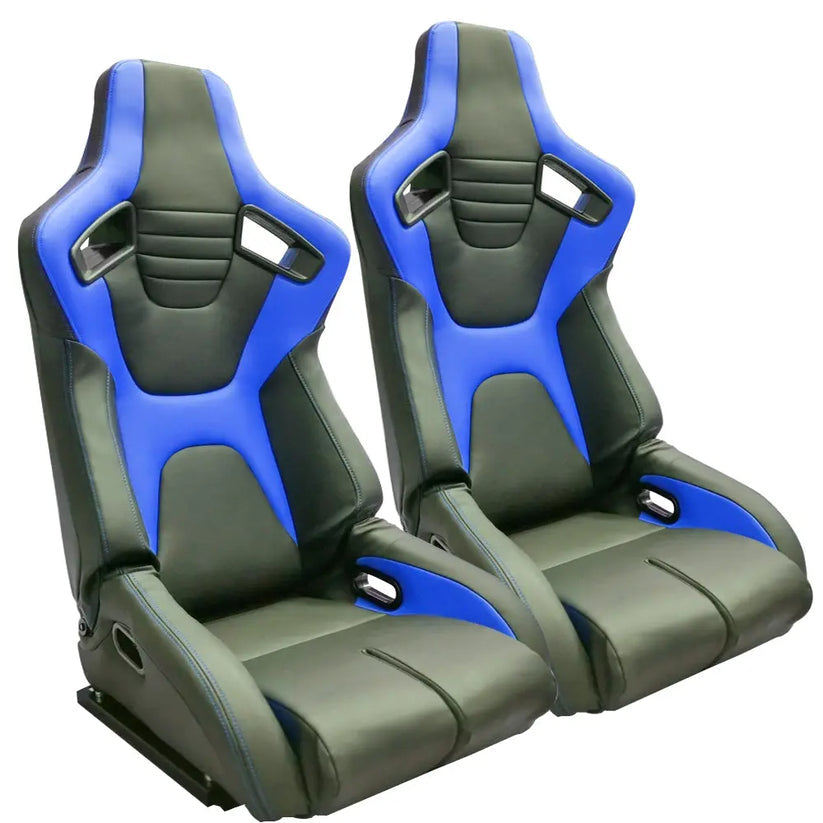 Reclinable racing Seats and rails