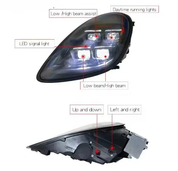 Porsche 981 Headlight Upgrade to 2025 Pdls Style Led Headlights for 2013 2014 2015 Porsche Cayman Boxster In stock with Supplier 7 to 14 days