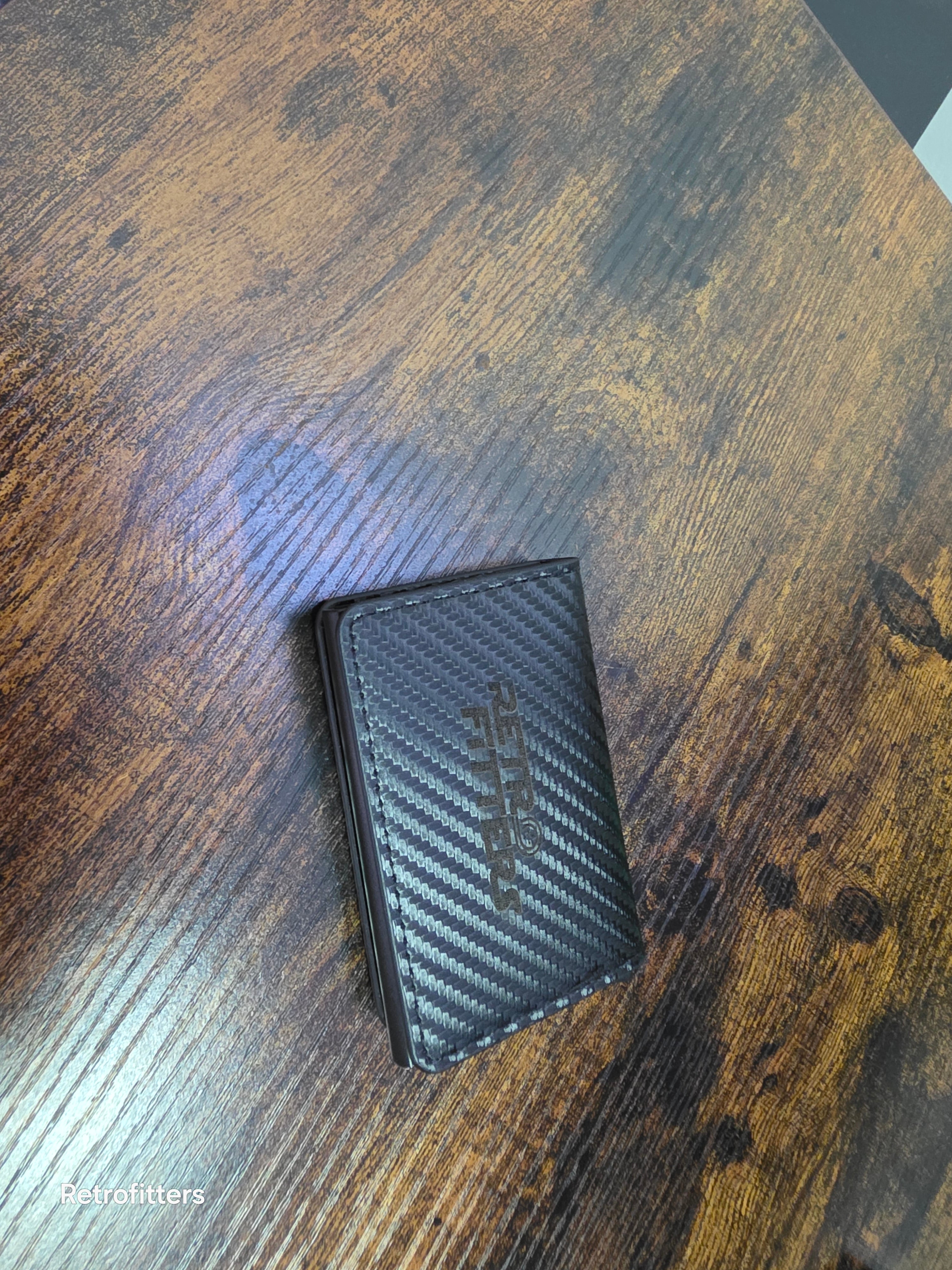 Koolstofveselkaarthouer Mini Slim Wallet Mans