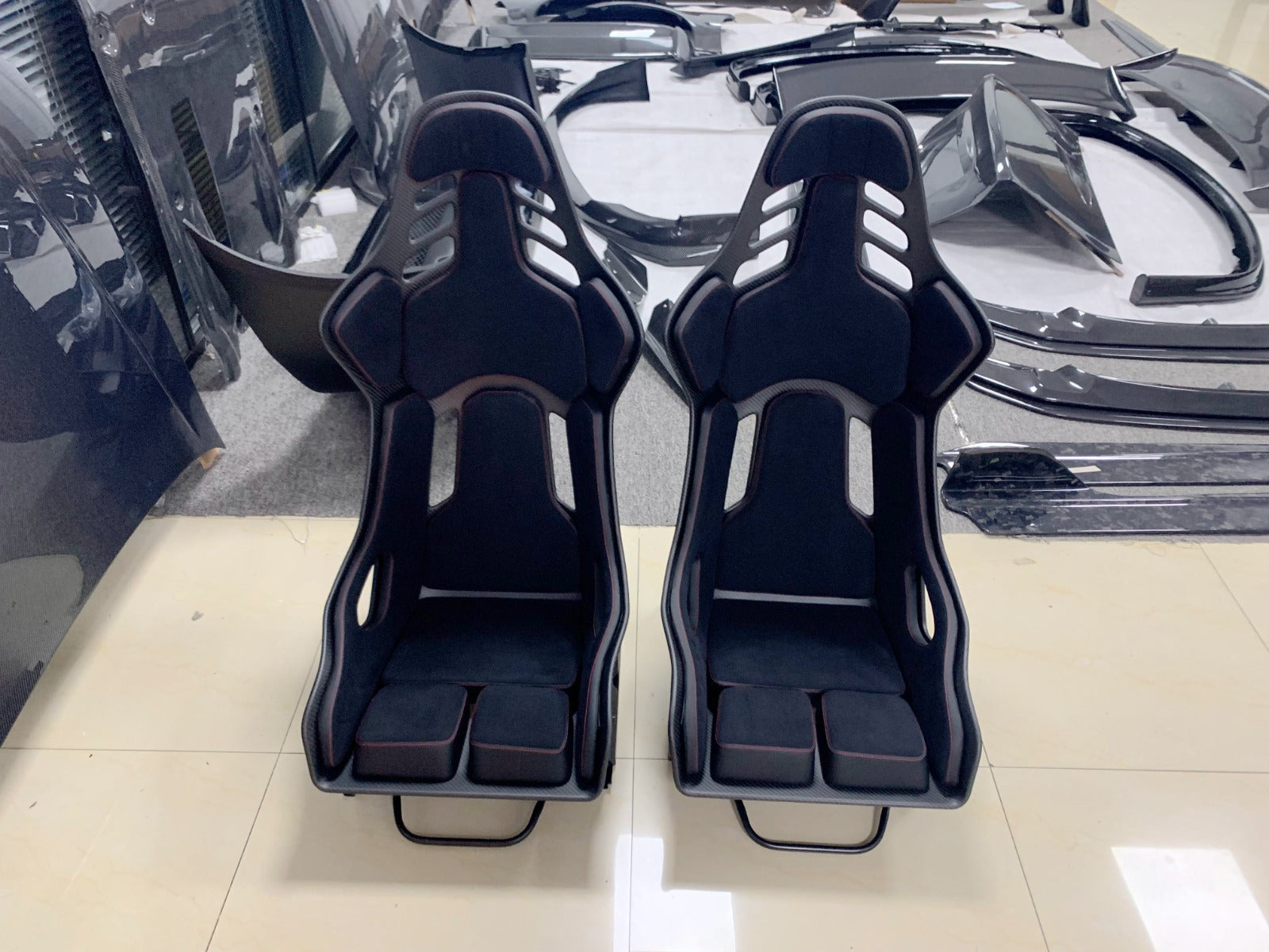 Carbon fiber racing seats