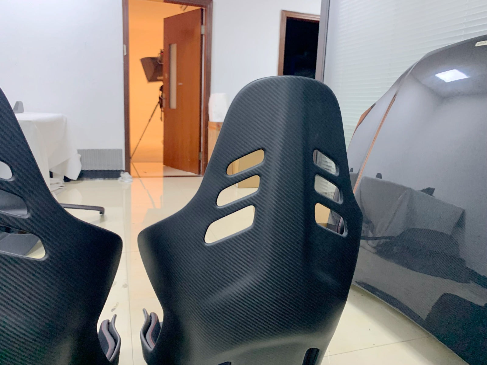 Carbon fiber racing seats