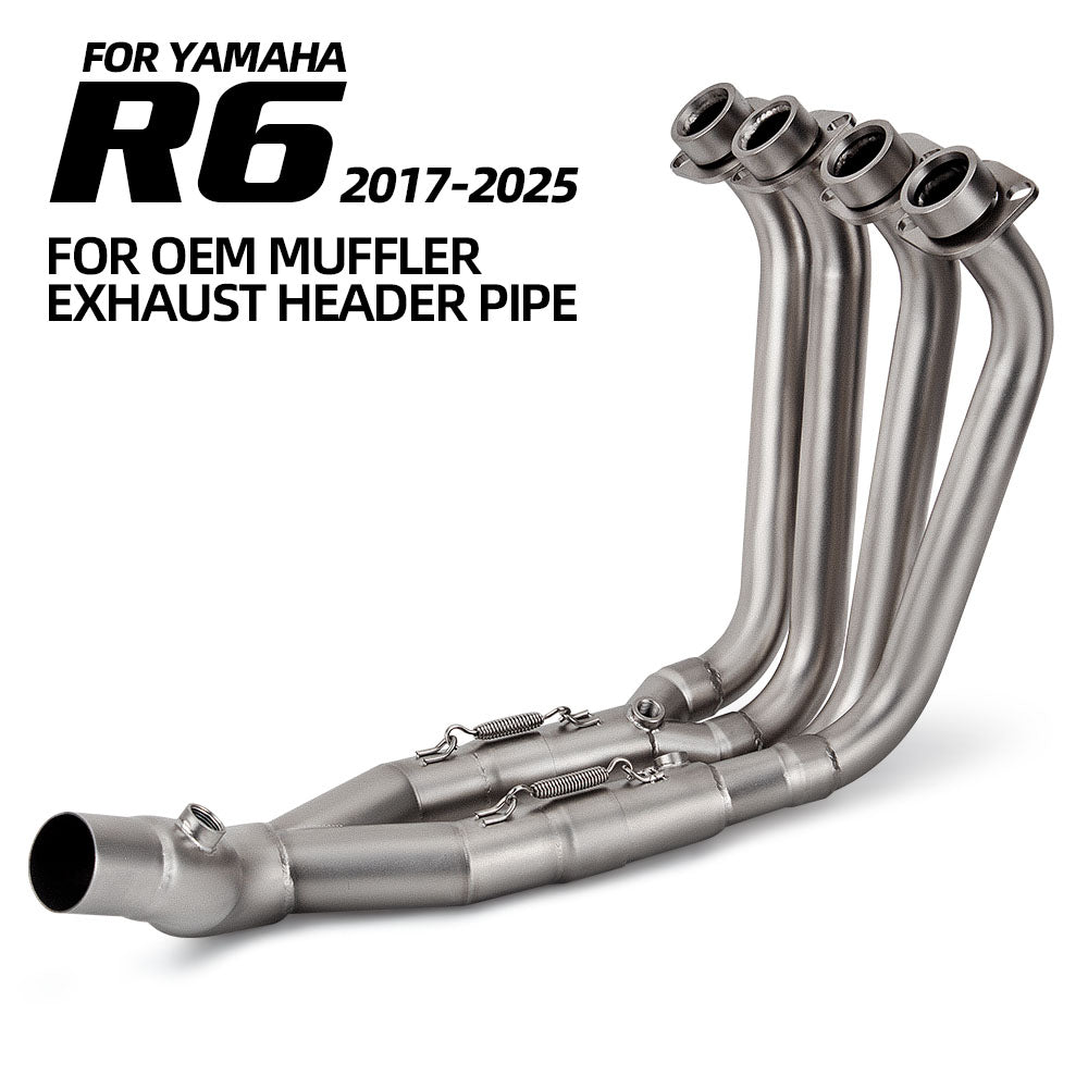 YAMAHA R6 Full Motorcycle Exhaust System Front Pipe 2006-2020 Exhaust