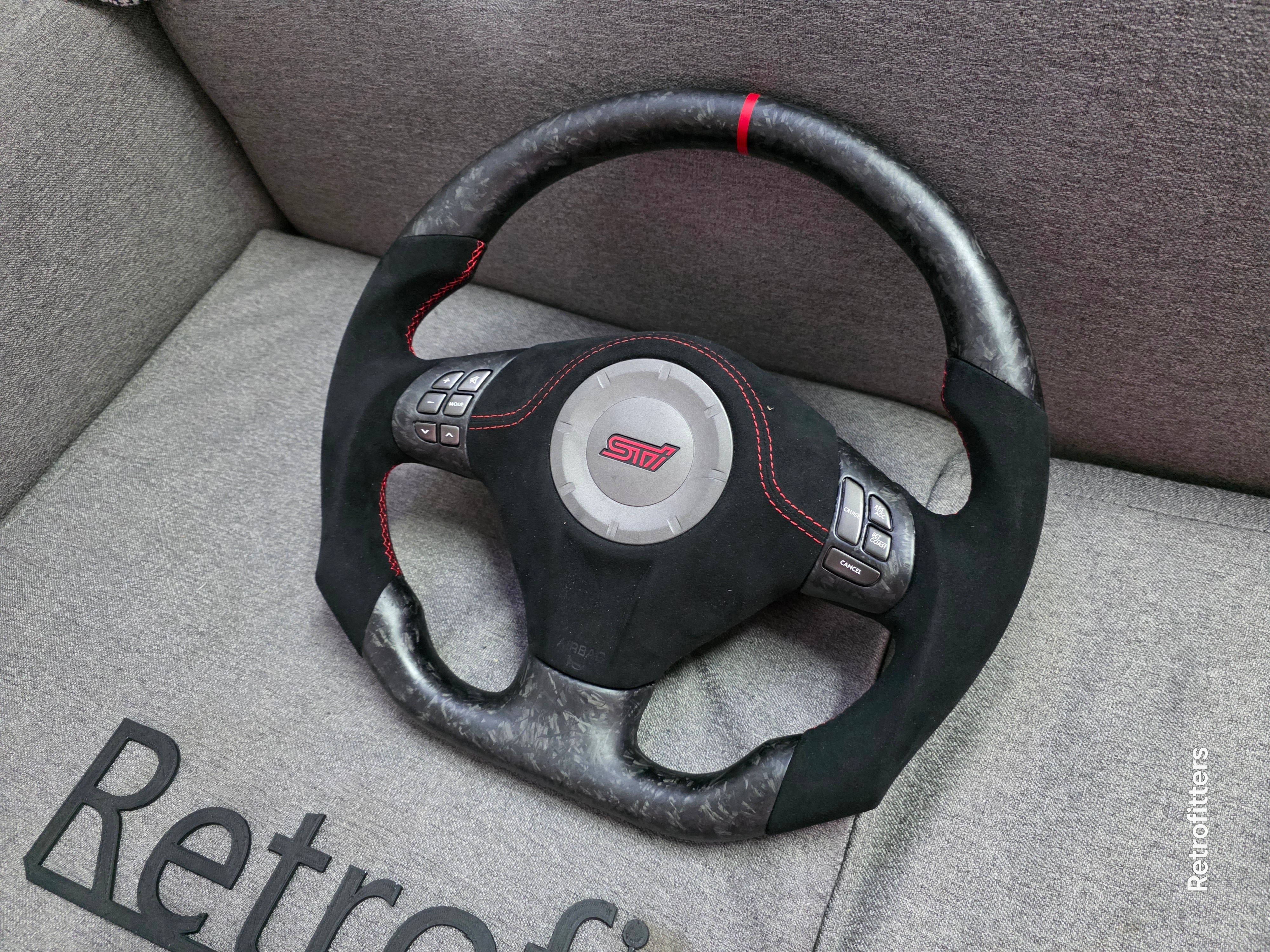 Carbon Fiber Steering Wheel Subaru (Airbag cover excl ) Made on order 6 to 8 weeks