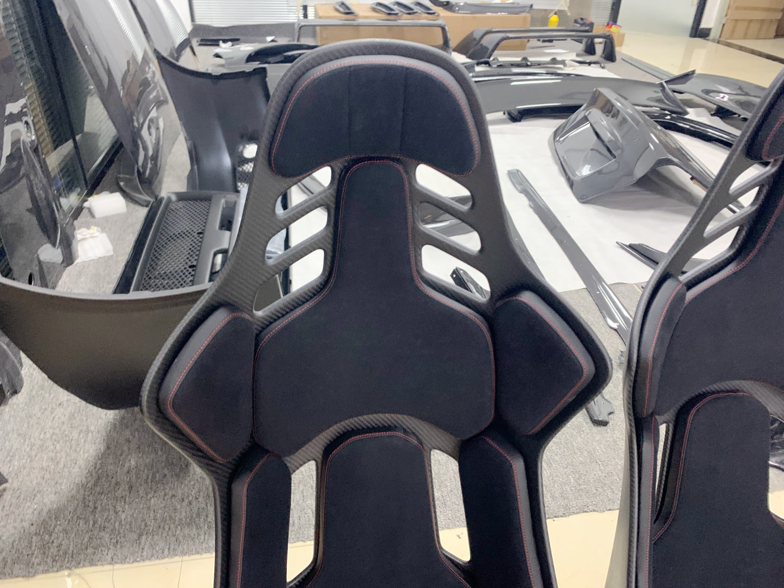 Carbon fiber racing seats