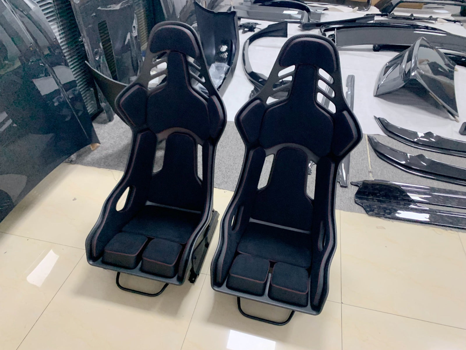 Carbon fiber racing seats