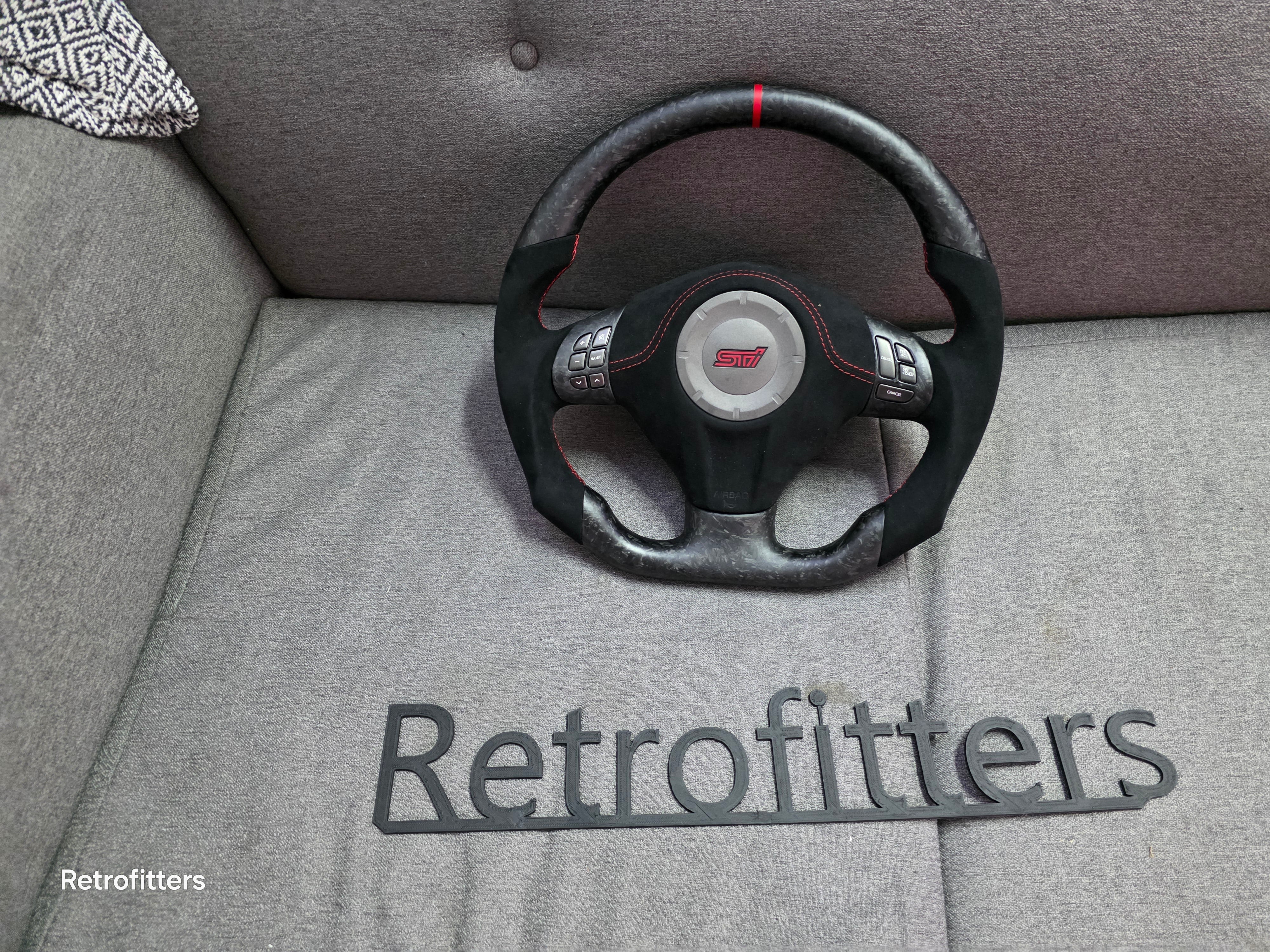 Carbon Fiber Steering Wheel Subaru (Airbag cover excl ) Made on order 6 to 8 weeks