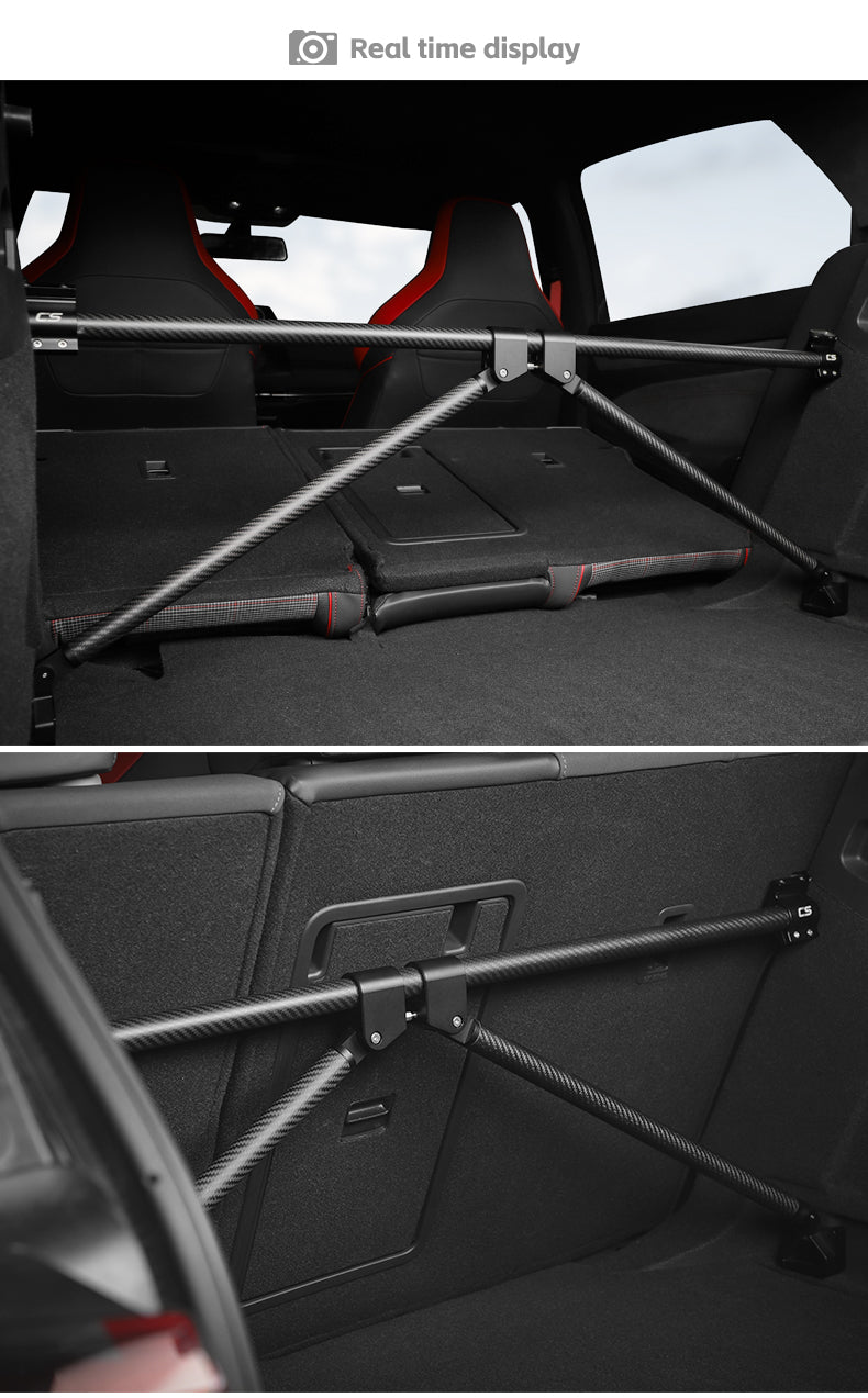 High Quality Carbon Fibre Rear Luggage Compartment
Rack Trunk Cross Bar Anti Slip Frame For VW Golf 7 and 8