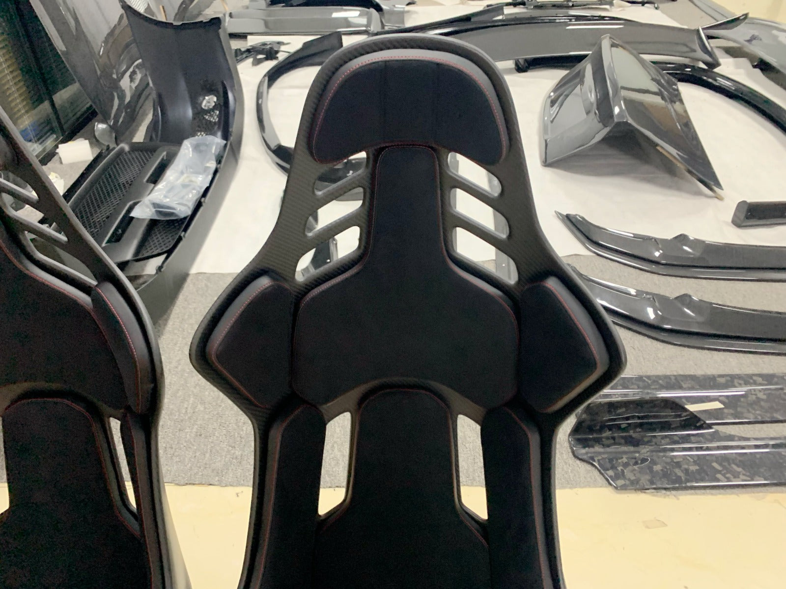 Carbon fiber racing seats