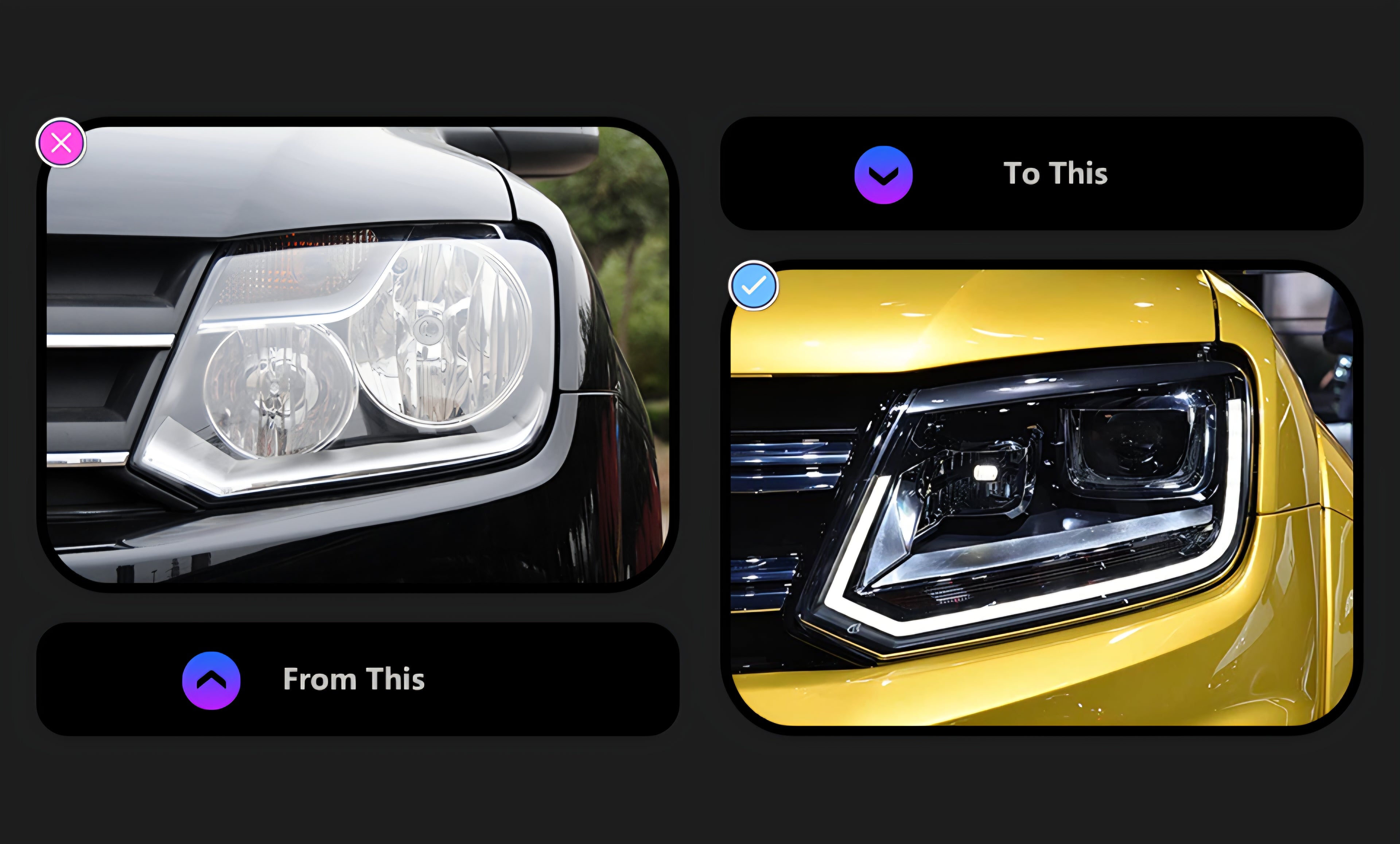 Volkwagen Amarok led headlights
