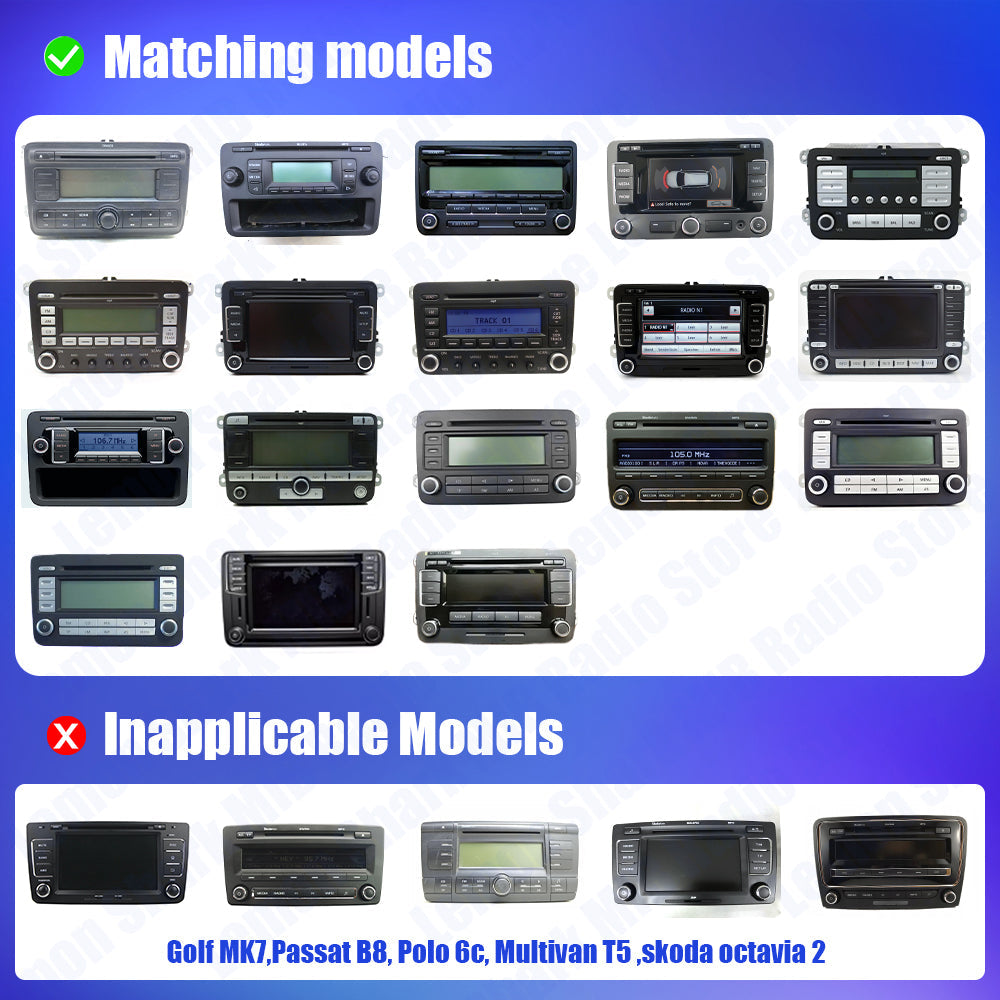 Volkswagen MIB2 6.5 inch Carplay and Android auto MQB Radio rcd440 with Rear usb port In stock with Supplier 7 to 14 days