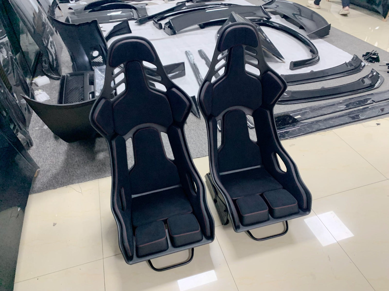 Carbon fiber racing seats