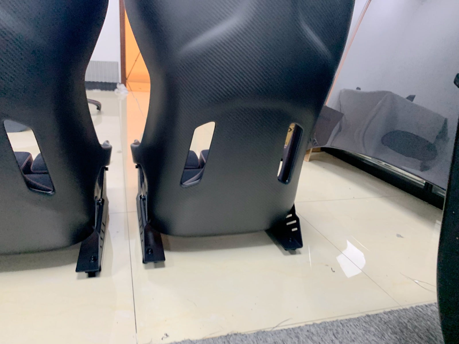 Carbon fiber racing seats