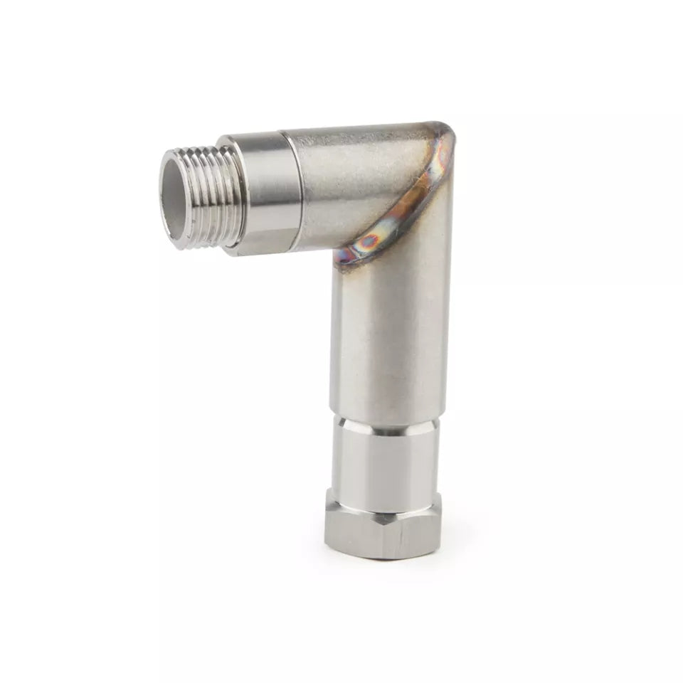 Double galvanized steel 90 degree O2 sensor expander