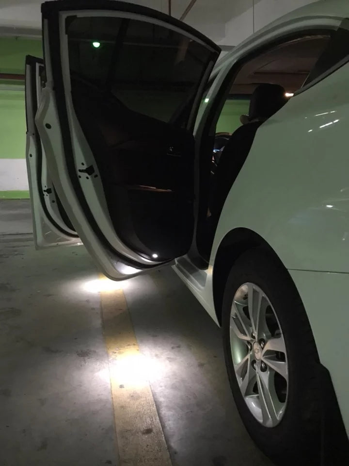 12v Led-agteraansig Spieëllig Motordeur pedaal plas lig Auto Eagle Eyes LED DRL dag daglig gebruik as Under Mirror lig