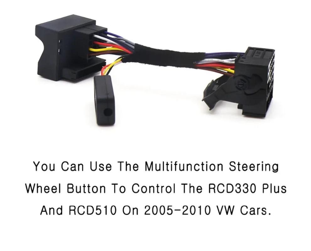 RCD330 RCD360 radio multifunksionele stuurwielknoppie-beheersimulatoradapter vir VW Golf 5 6 Jetta MK5 Touran Caddy Passat B6