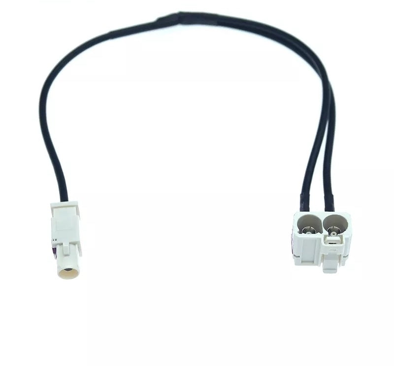 1 Female To 2 Male Car Antenna FM Radio Amplified Audio Signal Amplifier Booster Cable For Volkswagen/Skoda/Audi