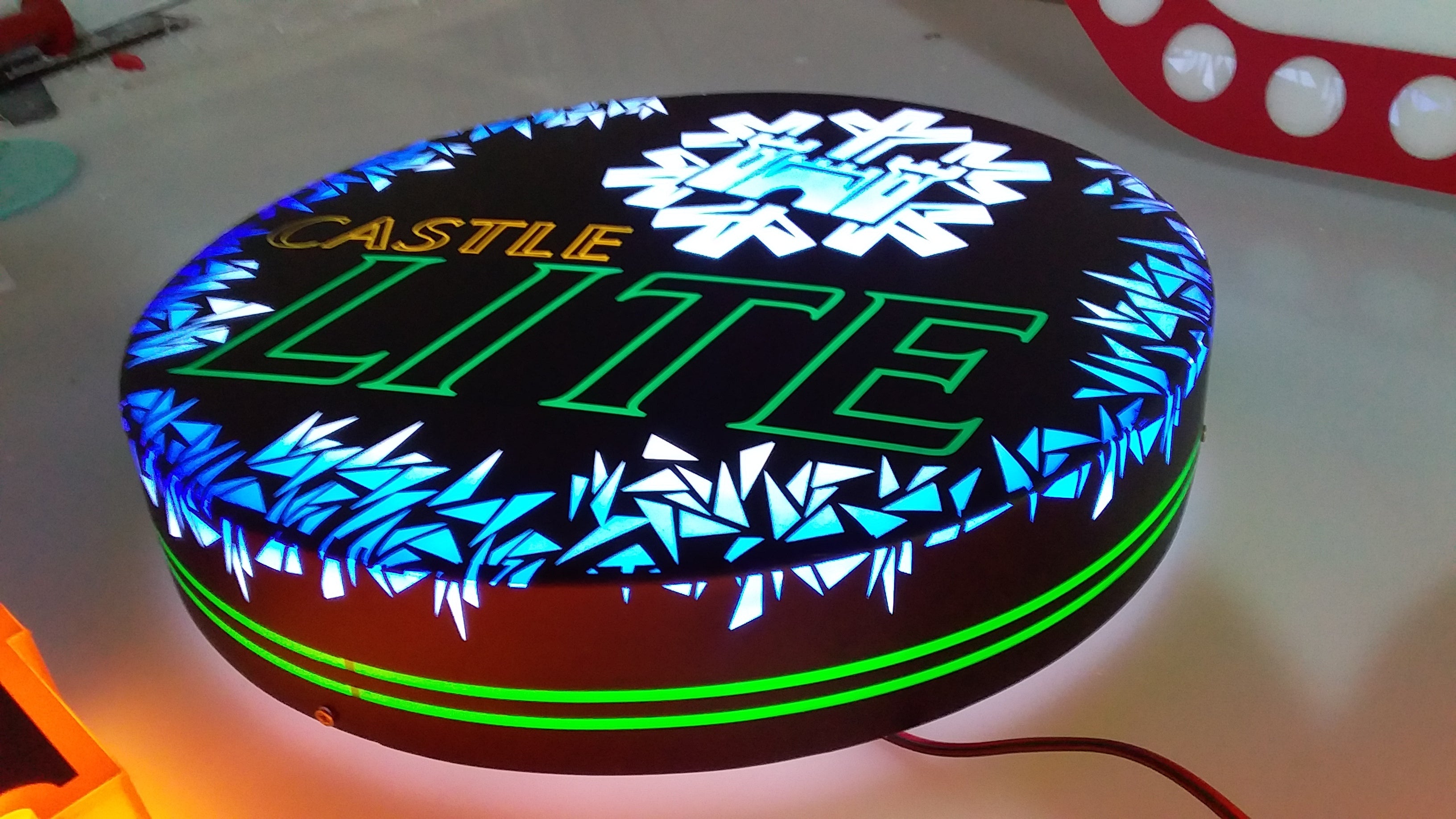 Pasgemaakte Led Light Box-muurmontering