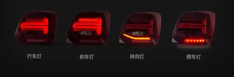 Volkswagen VW Polo 2011-2017 agterlig LED Stert