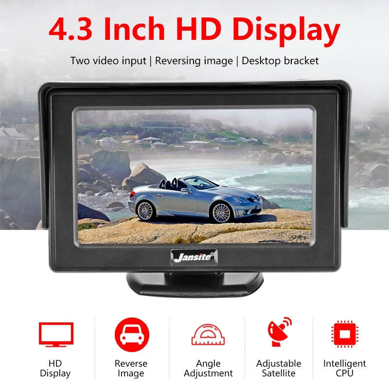4,3 duim LCD-motormonitor-skerm vir tru-kamera