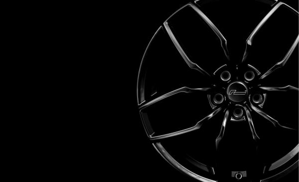 Racingline 19″ x 8.5″ R360-wiel, glansswart, ET44-stel van 4 | VWR600360GUN
