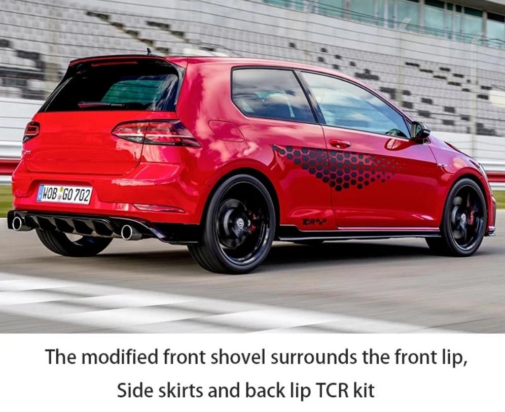 Volkwagen 2016-2020 Golf 7.5 R/R-Line/GTI Dedicated TCR Kit Exterior Parts Auto Replacement Car Front Shovel, Side Skirts, Tail Lip