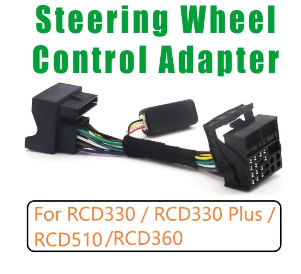 RCD330 RCD360 radio multifunksionele stuurwielknoppie-beheersimulatoradapter vir VW Golf 5 6 Jetta MK5 Touran Caddy Passat B6
