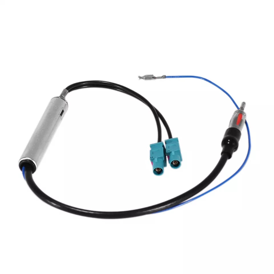 1 Female To 2 Male Car Antenna FM Radio Amplified Audio Signal Amplifier Booster Cable For Volkswagen/Skoda/Audi