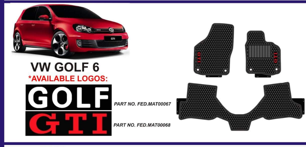 Volkswagen Golf 5 - 6 - 7 Heavy Duty Rubber mats
