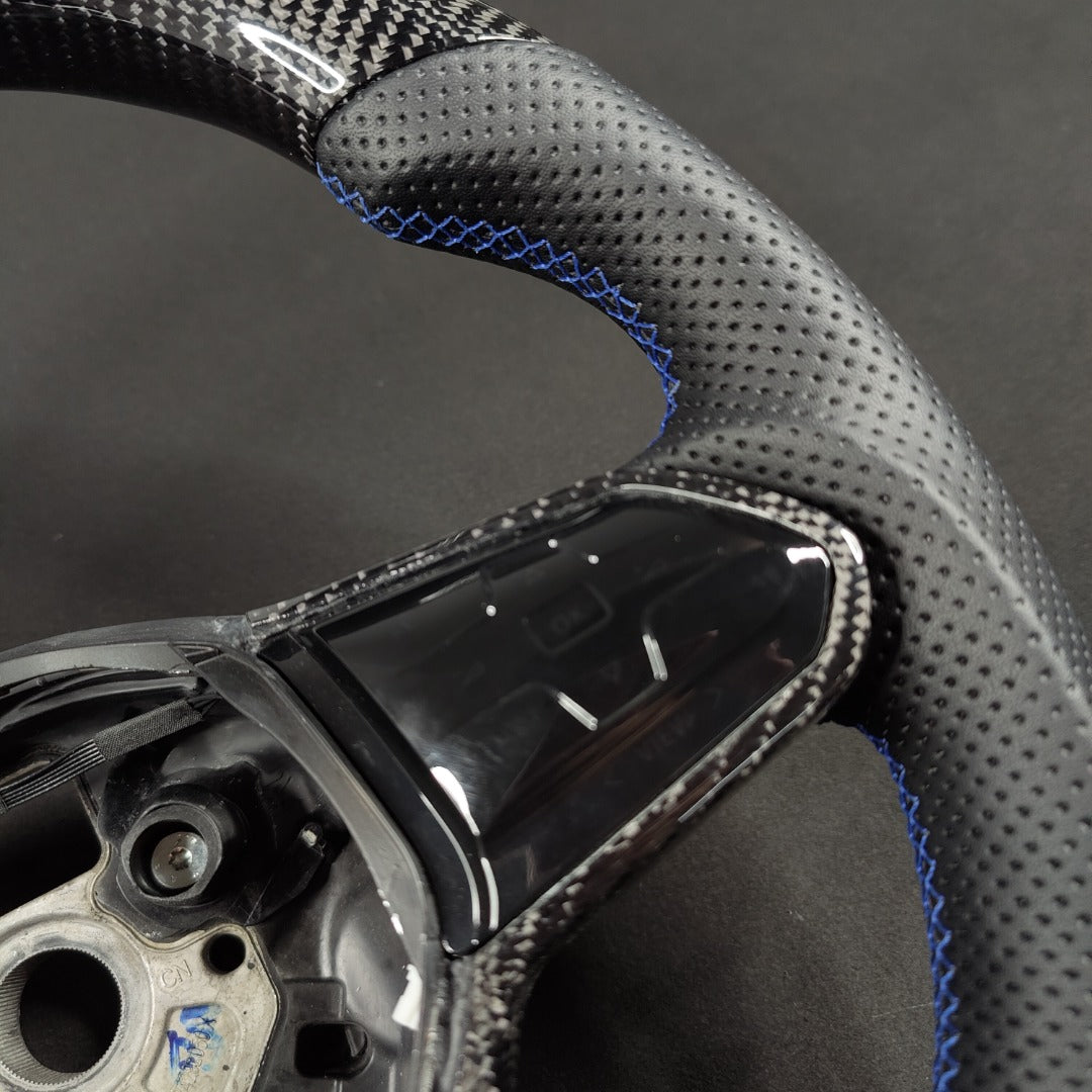 Carbon Fiber Steering Wheel Volkswagen mk8 Gti / R / Rline / T-roc / T-cross(Airbag cover excl )