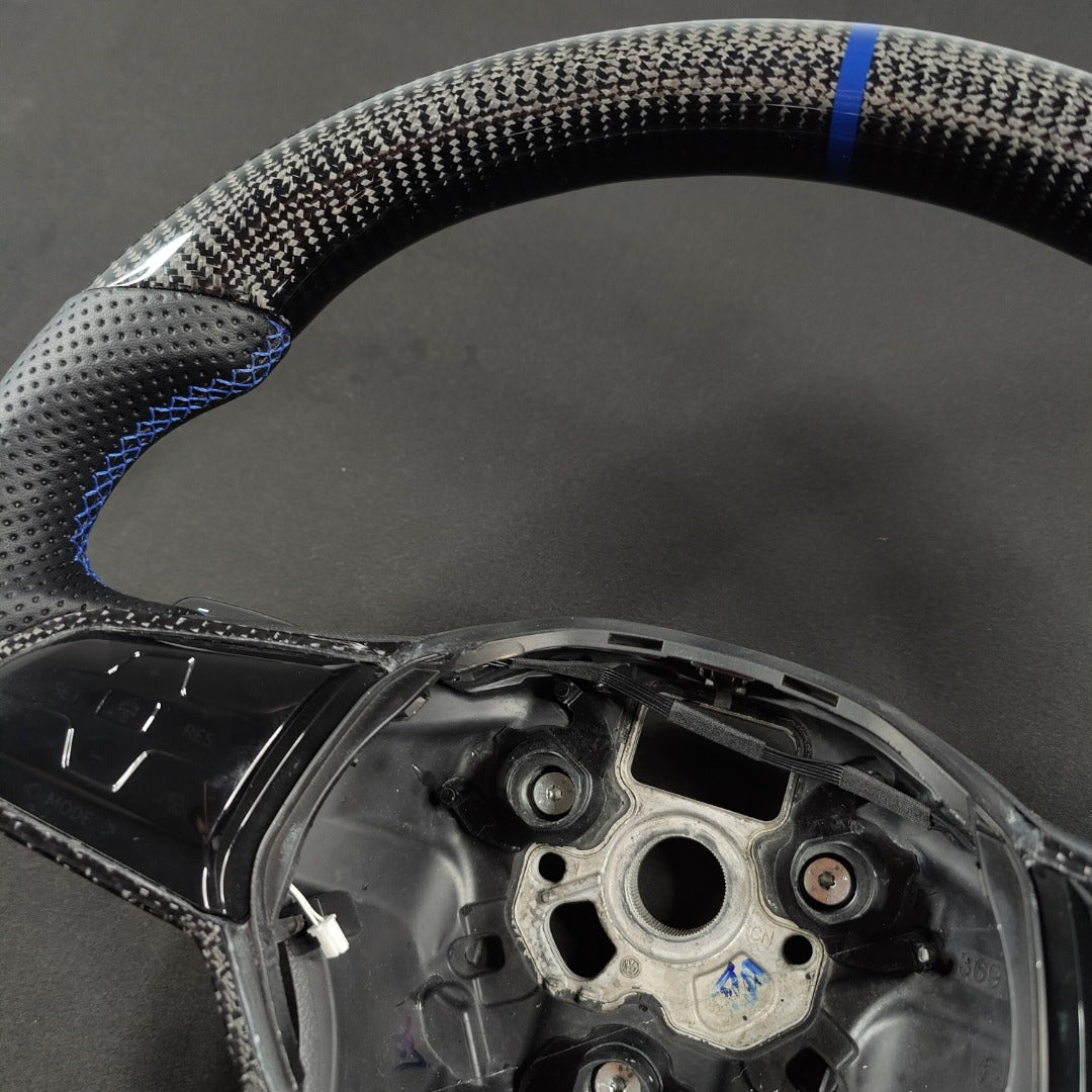 Carbon Fiber Steering Wheel Volkswagen mk8 Gti / R / Rline / T-roc / T-cross(Airbag cover excl )
