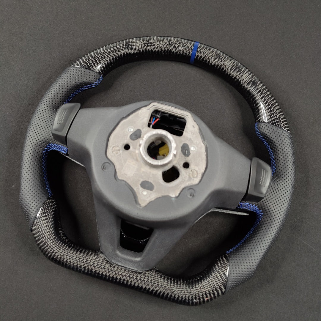 Carbon Fiber Steering Wheel Volkswagen mk8 Gti / R / Rline / T-roc / T-cross(Airbag cover excl )