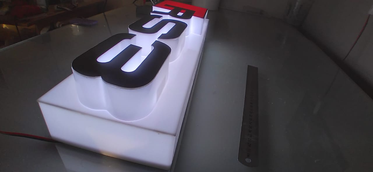 Pasgemaakte Led Light Box-muurmontering
